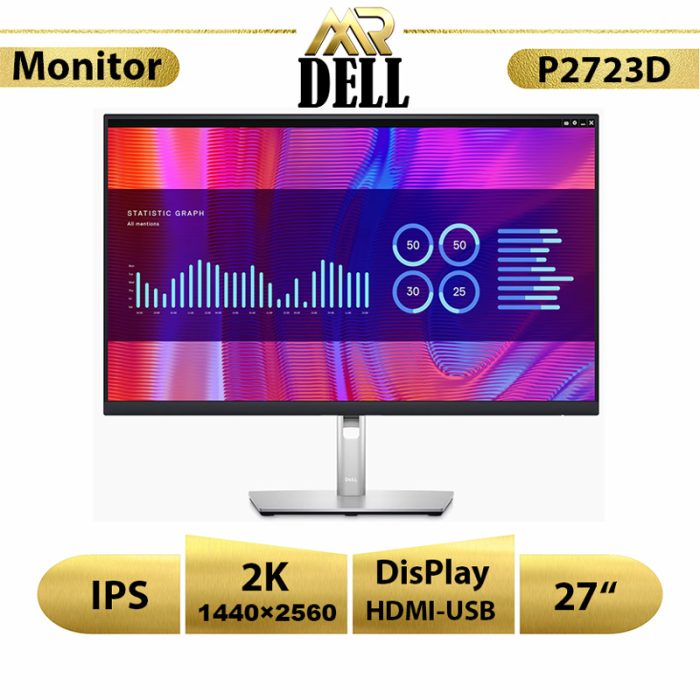 مانیتور استوک دل P2723DE سایز 27 اینچ